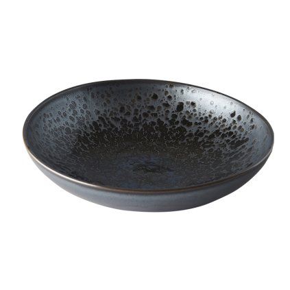 Bol de servit BLACK PEARL 28 cm, 1,5 l, negru, ceramică, MIJ