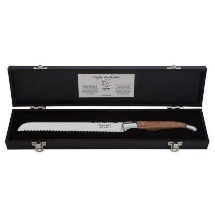 Cuțit pentru pâine LAGUIOLE LUXURY 20 cm, lemn de măslin, Laguiole