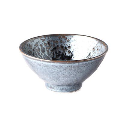 Bol ceramică BLACK PEARL 15 cm, 450 ml, negru, ceramică, MIJ