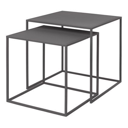 Masă laterală FERA, set de 2 buc, gri, Blomus