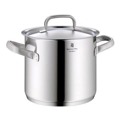 Oală înaltă GOURMET PLUS 24 cm, oțel inoxidabil mat, WMF