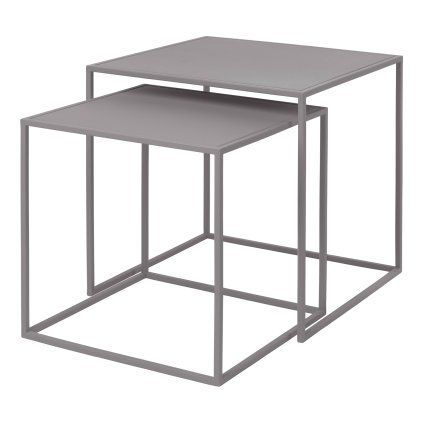 Masă laterală FERA, set de 2 buc, gri deschis, Blomus