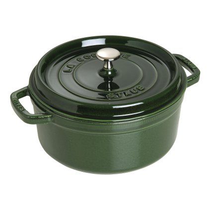 Capac pentru cratiță 26 cm, rotund, busuioc, fontă, Staub