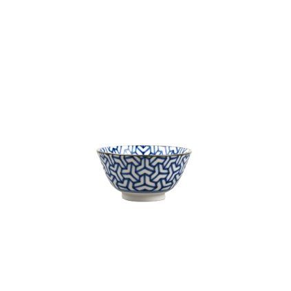 Bol de servit INDIGO IKAT HERRINGBONE 13 cm, 350 ml, MIJ