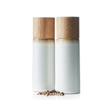 Set râșniță pentru sare și piper, 16,7 cm, crem, Bitz