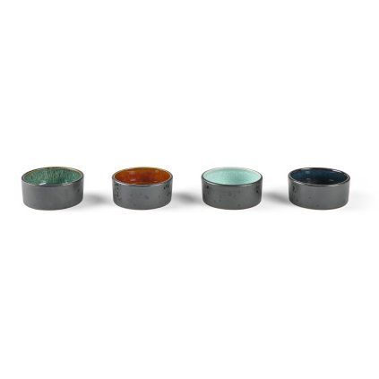 Bol Tapas 7,5 cm, set de 4 buc, negru, Bitz