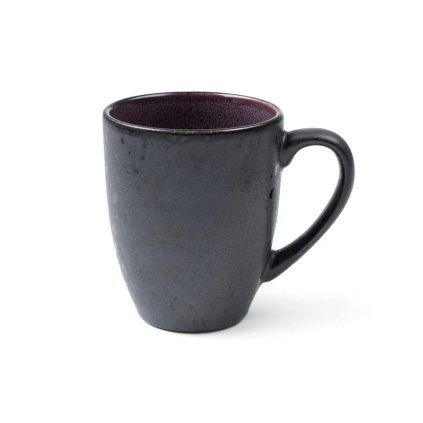 Ceașcă de ceai 300 ml, negru/violet, gresie, Bitz
