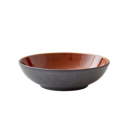 Bol de masă 20 cm, negru/chihlimbar, Bitz