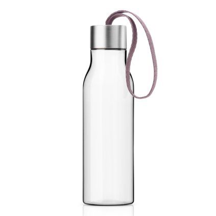 Sticlă de apă 0,5 l cu curea roz prăfuit Eva Trio