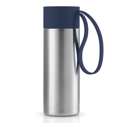 Cană de călătorie TO GO 350 ml, capac bleumarin, oțel inoxidabil, Eva Solo