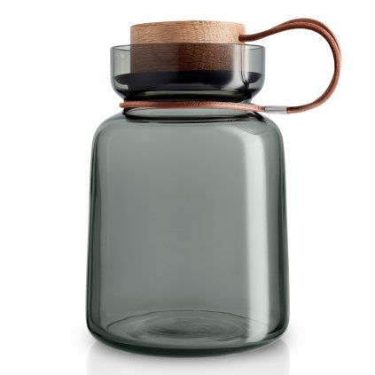 Borcan de depozitare pentru bucătărie din sticlă fumurie Silhouette 1 l Eva Trio