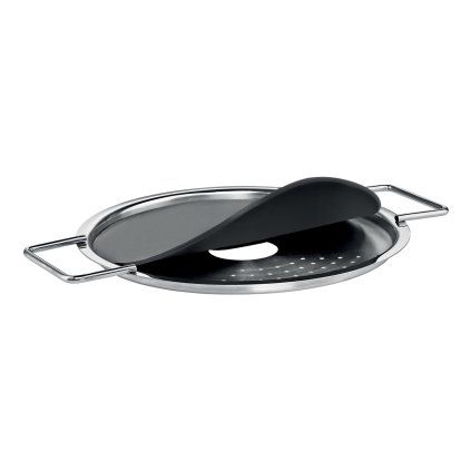 Capac pentru oală 16 cm, cu sită, oțel inoxidabil, Eva Trio