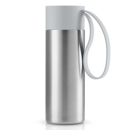 Cană termos din oțel inoxidabil To Go cu capac gri marmorat 0,35 l Eva Trio