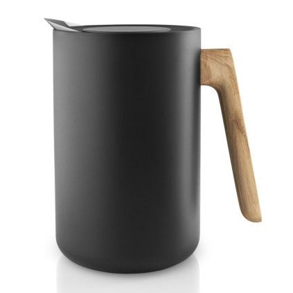 Carafă termos cu mâner din lemn Nordic kitchen negru 1,0 l Eva Trio