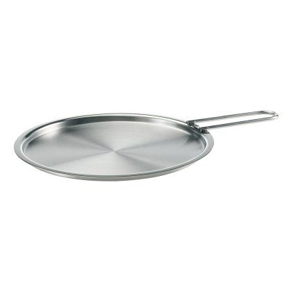 Capac pentru oală 20 cm, plat, oțel inoxidabil, Eva Trio