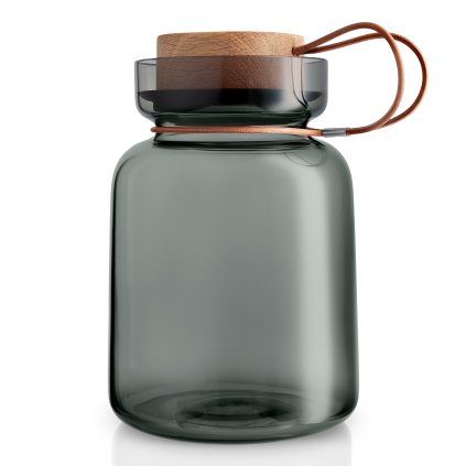 Borcan de depozitare pentru bucătărie din sticlă fumurie Silhouette 1,5 l Eva Trio