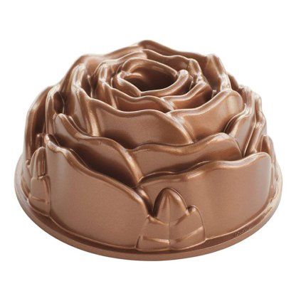 Tigaia Bundt, în formă de trandafir, cupru, Nordic Ware