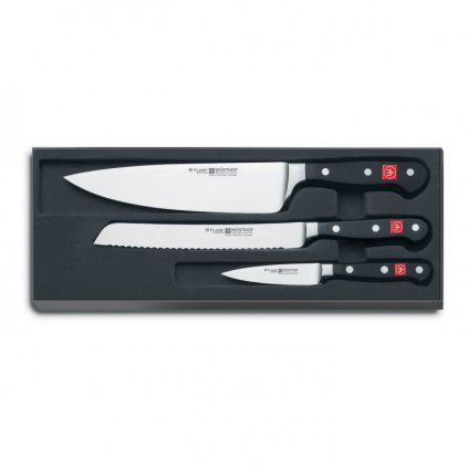 Set de cuțite CLASSIC, 3 buc, cu model pentru pâine, Wüsthof