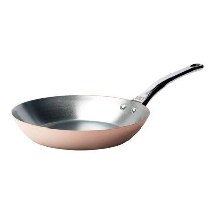 Tigaie din cupru cu mâner din oțel inoxidabil O 28 cm Inocuivre de Buyer