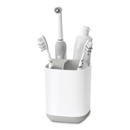 Cupa pentru periuță de dinți EASYSTORE, mic, alb-gri, Joseph Joseph