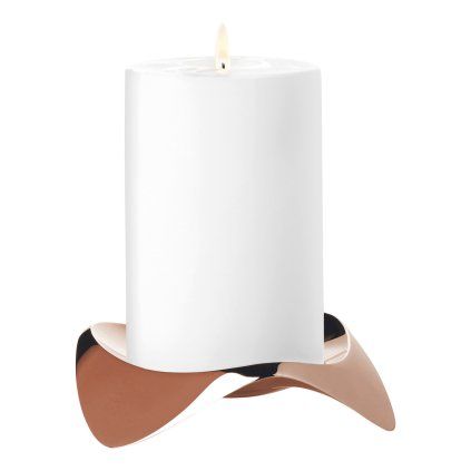 Suport de lumânare cu stâlp PAPILIO UNO 12 cm, cupru, metal, Stelton