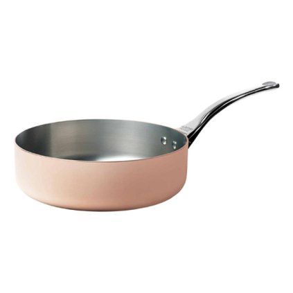 Tigaie din cupru pentru sauté cu mâner din oțel inoxidabil O 16 cm Inocuivre de Buyer