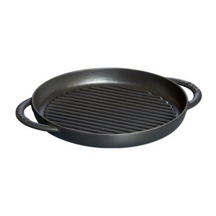 Tigaie rotundă din fontă pentru grătar, negru,  O 26 cm Staub