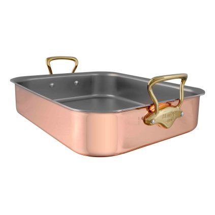 Tavă de coacere din cupru cu mânere din bronz 40 x 30 cm MAUVIEL