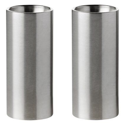 Agitator pentru sare și piper set ARNE JACOBSEN, set de 2 buc, argintiu, oțel inoxidabil, Stelton