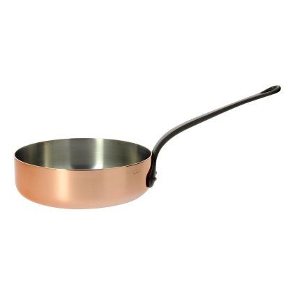 Tigaie de cupru pentru prăjire cu mâner de fontă O 24 cm Inocuivre de Buyer