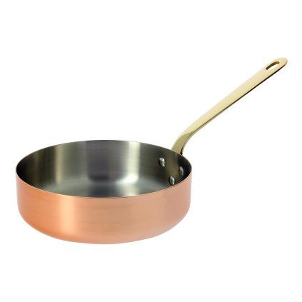 Tigaie de cupru pentru prăjire cu mâner de bronz Ø 24 cm Inocuivre de Buyer