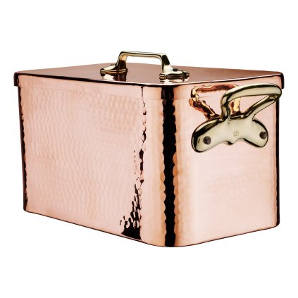 Tavă de copt dreptunghiulară din cupru forjat cu capac 36 x 21 cm MAUVIEL