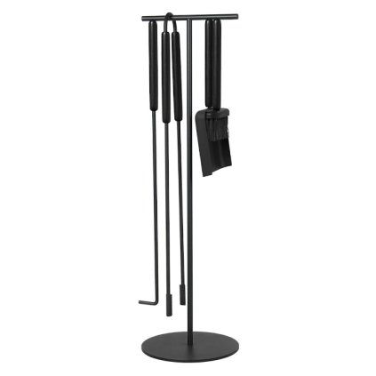 Set de instrumente pentru șemineu ASHI, 5 buc, negru, Blomus