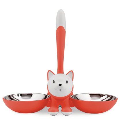 Castron pentru pisici TIGRITO 600 ml, roșu, ALessi