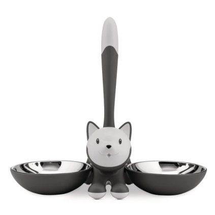 Castron pentru pisici TIGRITO 600 ml, gri, ALessi