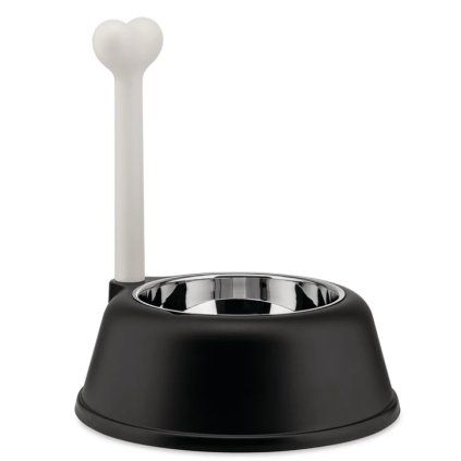 Bol pentru câini LUPITA 1,5 l, negru, ALessi