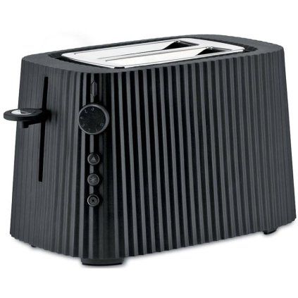Toaster PLISSE, 2 felii, negru, Alessi
