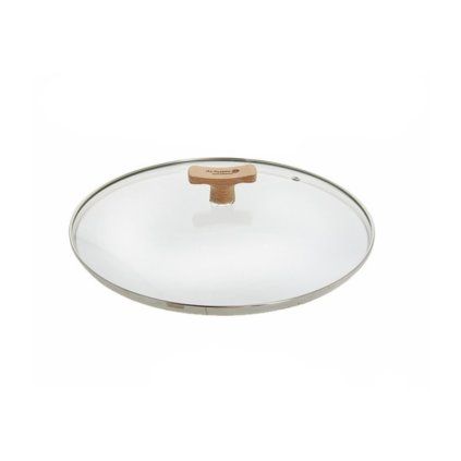 Capac pentru oală 20 cm, cu mâner din lemn, sticlă, de Buyer