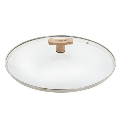 Capac pentru oală 32 cm, cu mâner din lemn, sticlă, de Buyer