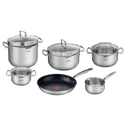 Set de vase pentru gătit DUETTO+, set de 10 buc, inox, Tefal