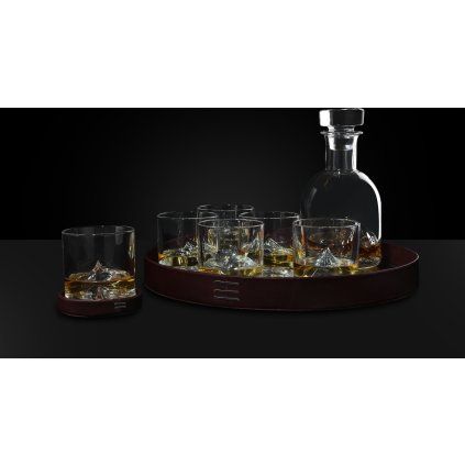 Tavă de servire MIRRORED 38 cm, de bar, maro, Liiton