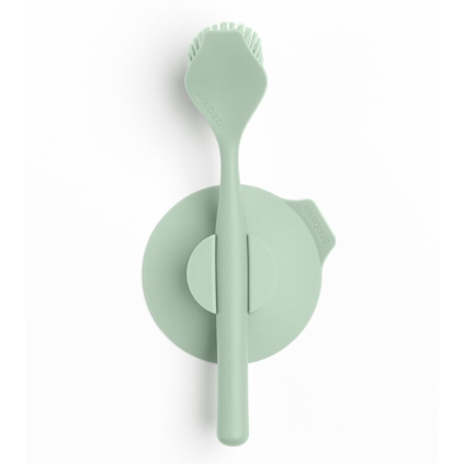 Perie de vase, cu ventuză, verde, Brabantia