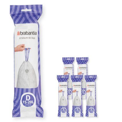 Saci pentru gunoi D PERFECTFIT 15-20 l, 120 buc, Brabantia