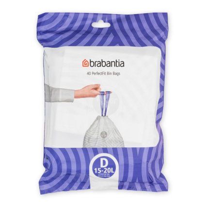 Saci pentru gunoi D PERFECTFIT 15-20 l, 40 buc, Brabantia