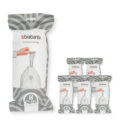 Saci pentru gunoi H PERFECTFIT 50-60 l, 120 buc, Brabantia