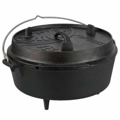 Oală de gătit în aer liber FT6 7 l, cu picioare, fontă, Petromax