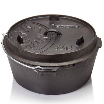 Oală de gătit în aer liber FT12, 12,8 l, fontă, Petromax