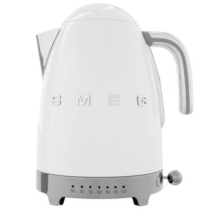 Ceainic cu control al temperaturii KLF04PBEU 1,7 l, alb, Smeg