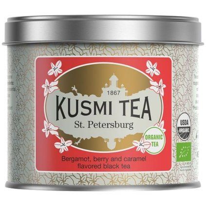 Ceai negru ST. PETERSBURG, cutie de ceai din frunze vrac 100 g, Kusmi Tea