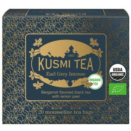 Ceai negru EARL GREY INTENSE, 20 pliculețe de ceai de muselină, Kusmi Tea
